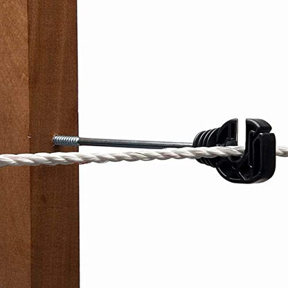 Electric Fencing Premium Stand Off/Long Arm Multi Purpose Insulator for Polywire/Polytape/Rope/Wire PK50 - size: PK50