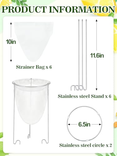 2 Sets Stable Jelly Strainer Stand with 3 Strainer Bags