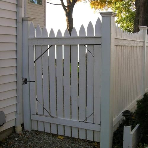 Anti Sag Gate Kit Heavy Duty No Sag Kit Gate Corner Brace Bracket for Wooden Gate Fence with a Self-Locking Gate Latch (No Sag Kit A - 2Set) - style: No Sag Kit A - 2Set