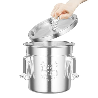 1.6Gal Stainless Steel Canister w/Lock Lid 5-10lbs Flour Storage Container for Kitchen Airtight Dog Food Bucket Metal Coffee Bean Can Long Term Food Container Sealing Jar for Rice Sugar (6L) - color: 6L