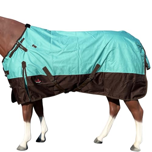 HILASON 1200D Black Turnout Horse Sheet, 72 in, Waterproof