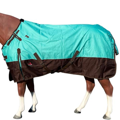 HILASON 1200D Black Turnout Horse Sheet, 72 in, Waterproof
