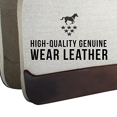 Professional's Choice 100% Steam-Pressed Wool Felt Western Saddle Pad - color: Tan, size: 28" x 30" x 3/4"