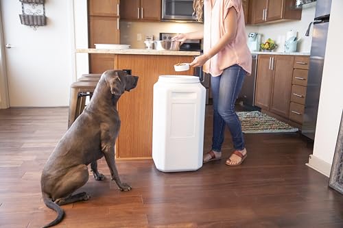 Vittles Vault Traditional Dog and Cat Food Container + Scoop, Gray, 80lbs - size: 80 Pounds