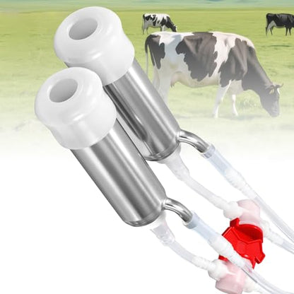φ25mm Double Head Teat Cup for Cow, Milking Machine Accessory - style: Cups for cow
