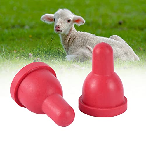2Pcs Sheep Goat Lamb Milk Nipples Soft Rubber Pacifier - size: Lamb pacifier