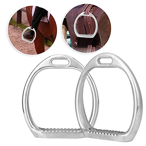 Acouto 1Pair of Aluminum Kids Lightweight Stirrups Pad Equestrian Sports Horse Riding Saddle S Stirrups and Leathers 545 Child Stirrup Irons Kid Kids English Mini Saddle