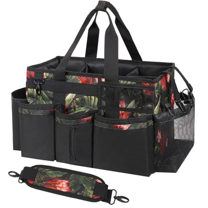 SCAVATA Wearable Cleaning Caddy Organizer With Handle & Shoulder Strap - color: GreenBush