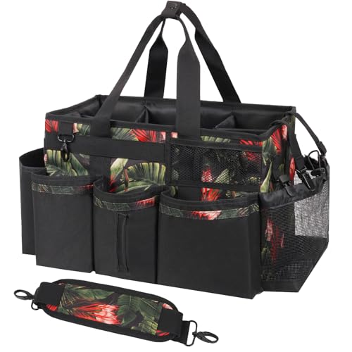 SCAVATA Wearable Cleaning Caddy Organizer With Handle & Shoulder Strap - color: GreenBush