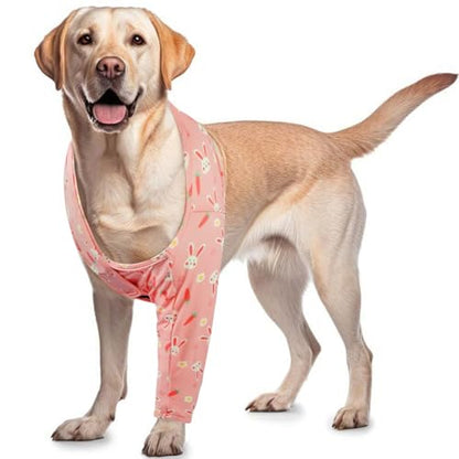 Dog Front Leg Recovery Sleeve Stop Licking Skin Bandage Wounds - color: Rabbit, size: XS
