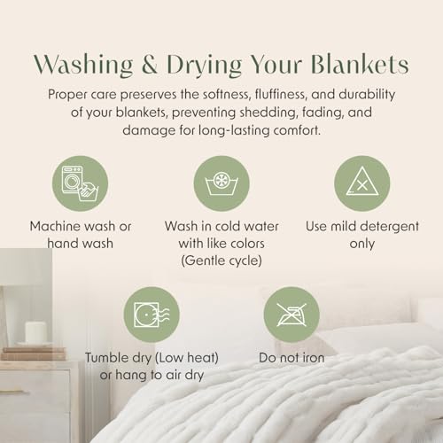Springtree Home Luxury Micro Plush Throw Blanket | Thick Faux Fur | White | Lily Collection | 50" x 60" | White Blanket | Ultra Plush - color: White Cloud, size: 50" x 60" (Medium)
