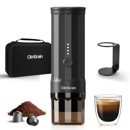Portable Espresso Machine, Travel Coffee Maker with Bag & Stand