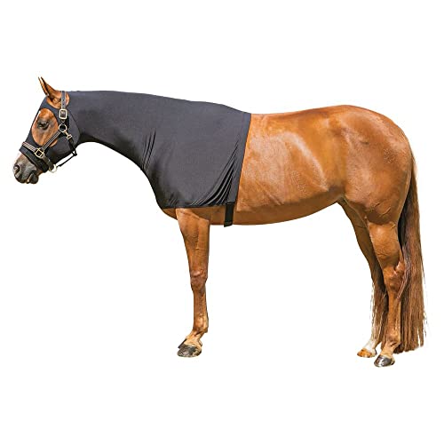 Dura-Tech Pull-On Horse Slicker Hood | Lightweight 4 Way Stretch Lycra | Ideal for Spring and Summer | Fleece Lined Nose for Comfort | Large Eye Holes for Secure Fit - size: Medium