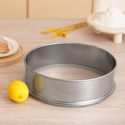 VEVOR Fine Mesh Flour Sieve, 150 Mesh Sifter, 304 Stainless Steel Food-Grade, 12.6" Strainer for Baking, 5 Sizes Mesh Hole for Mungbean, Rice, Pearl Powder - style: 150 Mesh