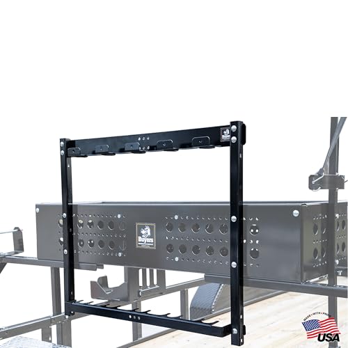 Buyers Products LT46 Vertical Rack for Enclosed Landscape Trailers & Garage or Shed Walls Holds 5 Hand Tools, Accessories For Open & Closed Landscape Trailers, Landscape Tools