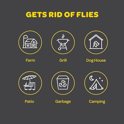 Outdoor Fly Trap [Set of 2] Fly Traps with Dissolvable Non-Toxic Bait - Fly Repellent for Outdoor Use Only - Controls Flies for Patios, Barns, Ranches Etc. Hanging Fly Traps with Tie Included - style: 2 Traps