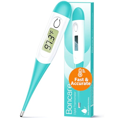 Boncare 10 Seconds Oral Thermometer for Adults and Kids, Blue Green - color: Blue Green