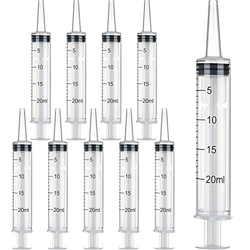 Boao 10 Pack Plastic Syringes Without Needle for Epoxy Resin,20 Ml - size: 20 ML