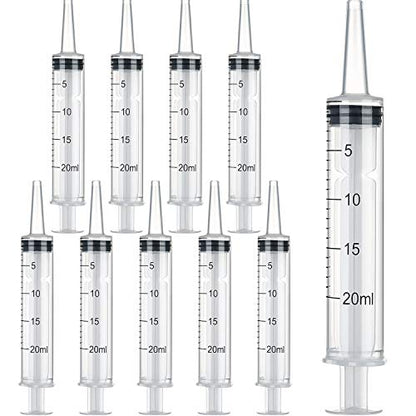 Boao 10 Pack Plastic Syringes Without Needle for Epoxy Resin,20 Ml - size: 20 ML