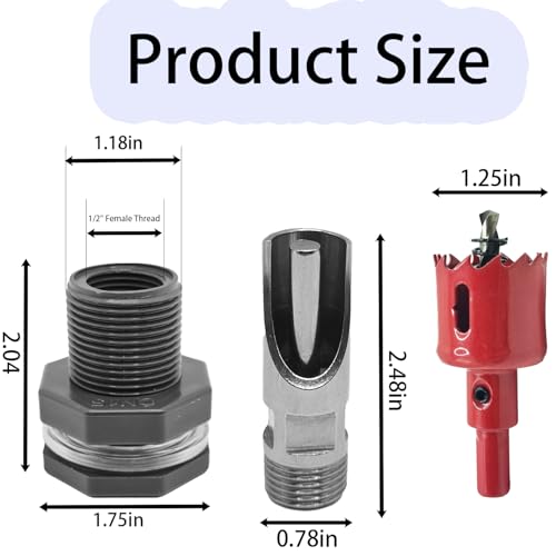 5 Pcs Automatic Pig Nipple Waterer for Barrel Kit