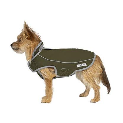 Jacket for All Dogs, Fleece-Lined, Waterproof Doggie Vest, Reflective Pet Parka (2200) (XX-Small, Brown) - color: Brown, size: XX-Small