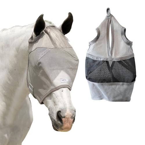 Warmblood Fly Mask Without Ears, UV Protection, Oversize