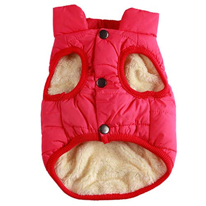 JoyDaog Fleece Lined Dog Jacket for Small Dogs,Winter Dog Coat,Pink M - color: Pink, size: Medium