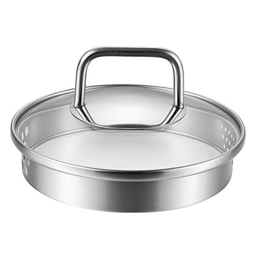 JALZ JALZ 2 Qt Stainless Steel Saucepan with Glass Lid for Induction, Boiling Egg