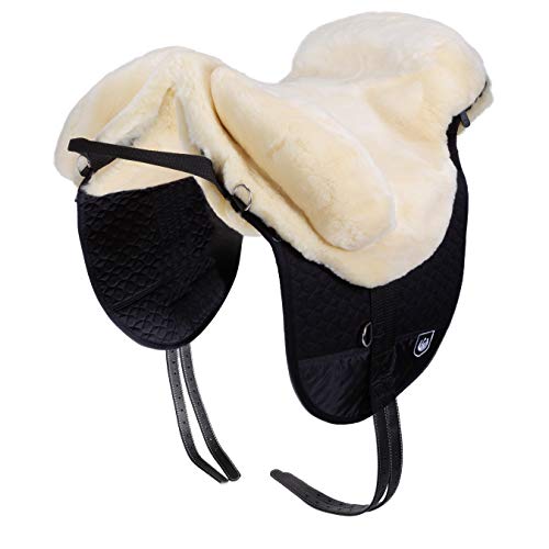 Werner Christ Horse Bareback Pad Premium Plus, Made of Real Sheepskin in Natural Size Full - color: Natural, size: Full