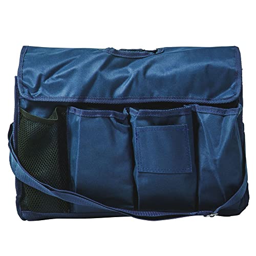 Dura-Tech X-Large Universal Grooming Tote | Color Navy | Ample Storage for Grooming Essentials | Keeps Items Clean with Dust Cover | Non-Collapsing Inside Pockets | Adjustable Shoulder Strap - color: Navy