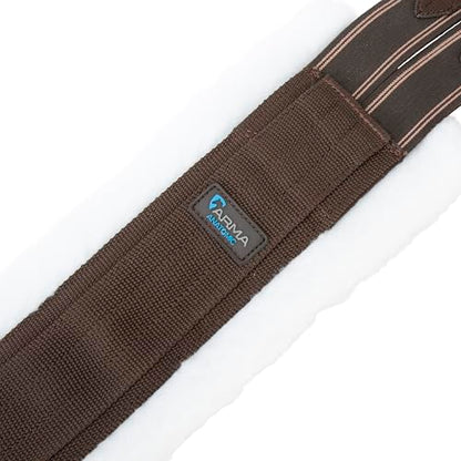 Shires Fleece Lined Girth - color: Brown/White, size: 50"