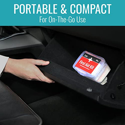 DMI 76-Piece First-Aid Kit, Portable All-Purpose Use for Minor Cuts and Scrapes, Durable Water-Resistant Case, Convenient and Portable for Travel - size: 76 Piece