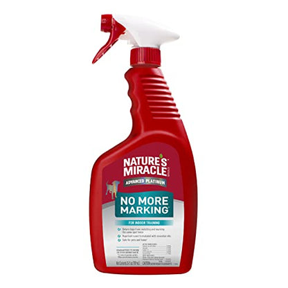 Nature's Miracle Advanced Platinum No More Marking Training Spray, 24 oz | Prevents Dogs from Marking the Same Spot, For Indoor Training, Safe For Pets and Home*, Repels With Essential Oils - size: 24 Fl Oz (Pack of 1)