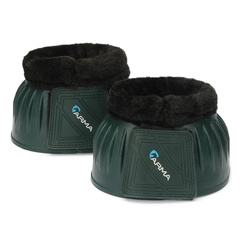 Shires ARMA Fleece Trim Bell Boot (Green, Full) - color: Green, size: Full
