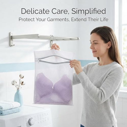 Mesh Laundry Bags for Delicates - 12x16/16x20/24x24 Inches Washing Bags for Bras, Lingerie, Socks, Baby Clothes, 3 sizes 16 Pack