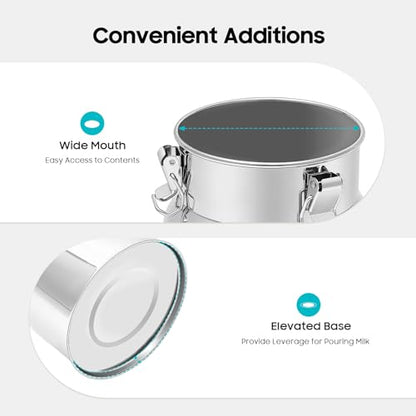 Stainless Steel Milk Barrel, 1.3 Gallon Milk Can Bucket - size: 1.3Gal