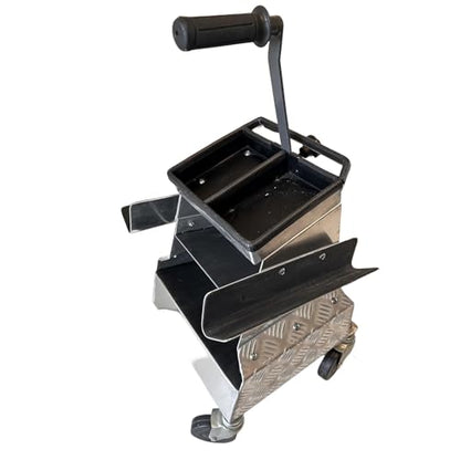 Horse shoeing Box with Lightweight and Compact Design, 2 Large Shelves for Easy Access, Vinyl Top Tray with Divider, tool hanger, and Two Aluminum Rasp Holders