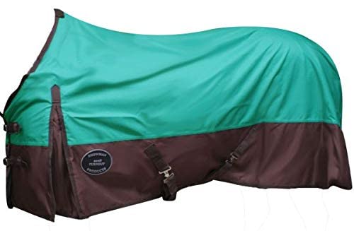 Showman 600 Denier Ripstop Nylon Turnout Waterproof Horse Sheet - color: Teal, size: 70"