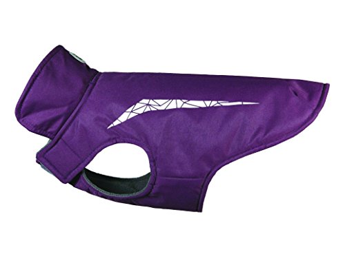 RC Pet Products 65718010W Cascade Jacket Fleece Lined Water Resistant Dog Coat, Size 18, Plum Purple - color: Plum Purple, size: 18 Wide