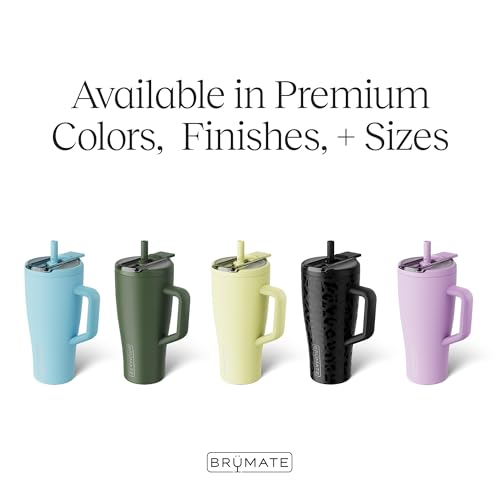 BrüMate Era Flip 30oz Tumbler with 100% Leakproof Covered Straw Lid | Hygienic Covered Straw | Insulated Stainless Steel Water Bottle with Handle | Cup Holder Friendly | BPA-Free (Java) - color: Java, size: 30 Ounces
