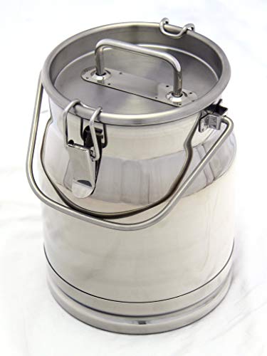 Stainless Steel Milk Transport Cans with Strong, Sealed Lid and Optional Spigot (2.6 Gallon, with Spigot) - color: Including Spigot, size: 2.6 Gallon