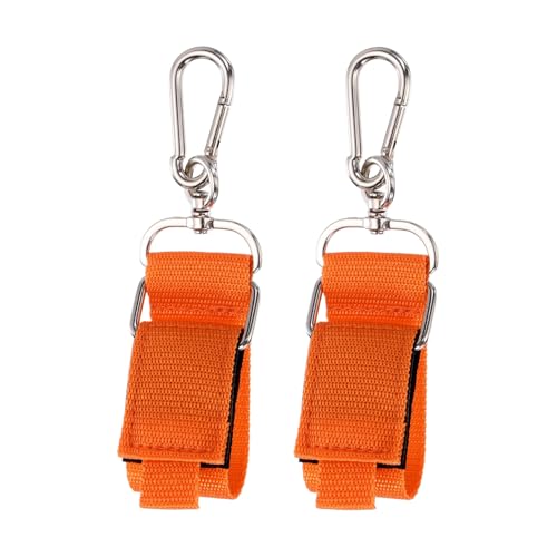 PATIKIL 12 Inch Hook Hang Storage Straps, 2 Pcs Hook and Loop Extension Cord Hanger Holder Organizer with Snap Hooks for Power Cables Rope Hoses Hanging Garage Wall, Orange - color: Orange, size: 12 Inch