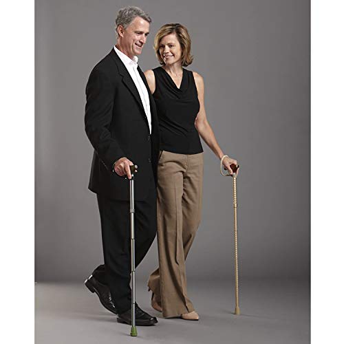 Switch Sticks Folding Walking Cane For Women & Men - color: Engraved Cognac