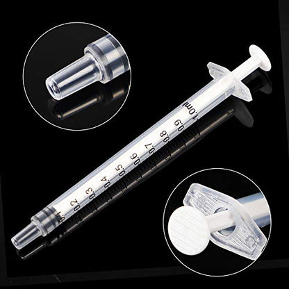 120pcs 1ml Syringes with Caps Luer Slip Tip Without Needles