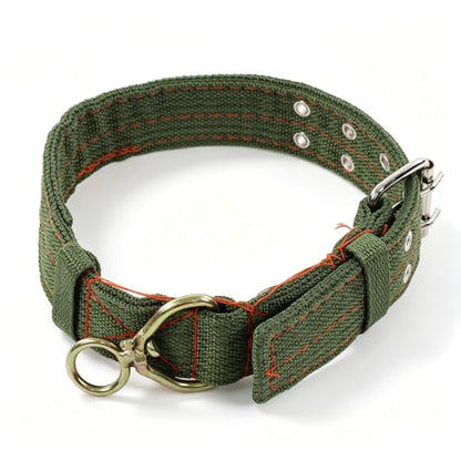 Sheep Collar, Non-Slip Adjustable Turn Buckle Collar Farm Animal Goat TieCollar with 2-Rows Metal Buckle and Traction Chain for Cow Goat Sheep Nylon Neck Strap Cow Collar(S) - size: S