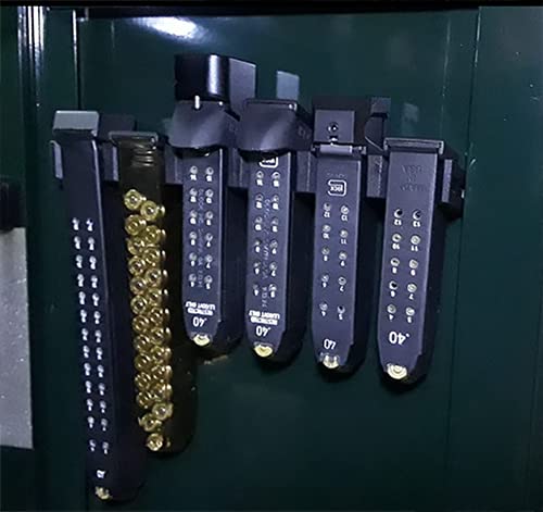 Magazine Mount for Glock 17 19 26 31 32 33 34 Mag - Wall Display Storage Organization System (4 Mounts Hold 12 Mags) - color: 4 Mounts Hold 12 Mags