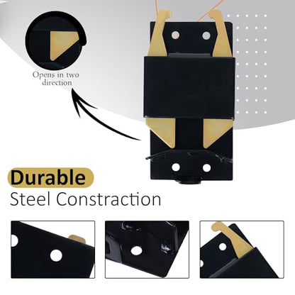 Two Way Lockable Gate Latch, Black. Perfect for Farms, Pastures, and Ranches. Part Number S16100100 (Big Black 2PACK) - size: BIG BLACK 2PACK