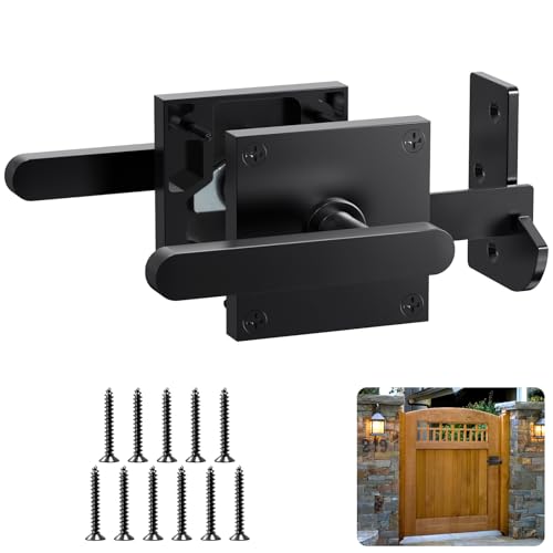 Double Side Gate Latch, Left Inswing Gate Latch for Wooden Fence - size: GL01
