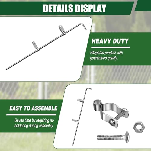 Cane Bolt Gate Drop Rod for Chain Link Fence 1-3/8" x 32" - size: 1-3/8" × 32" (1 PACK)