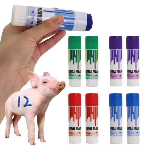 Livestock Marker Crayon 8PCS Waterproof Animal Marking Crayon